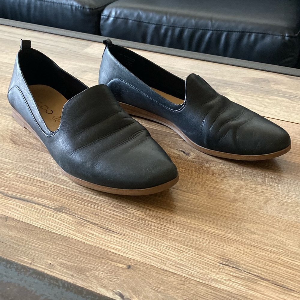 Aldo black loafers